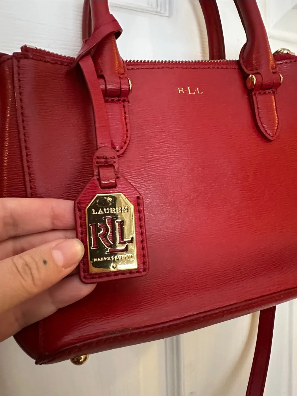 Ralph Lauren leather red purse